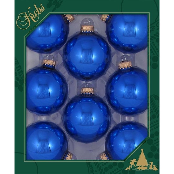 Christmas By Krebs Victoria Blue/Gold Ball Ornament CBK70057 - main